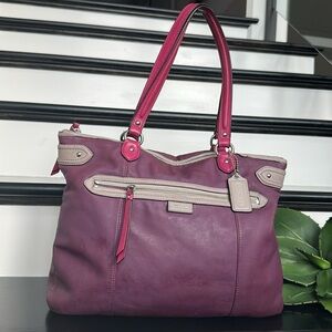 Coach Purple and Pink Shoulder Bag